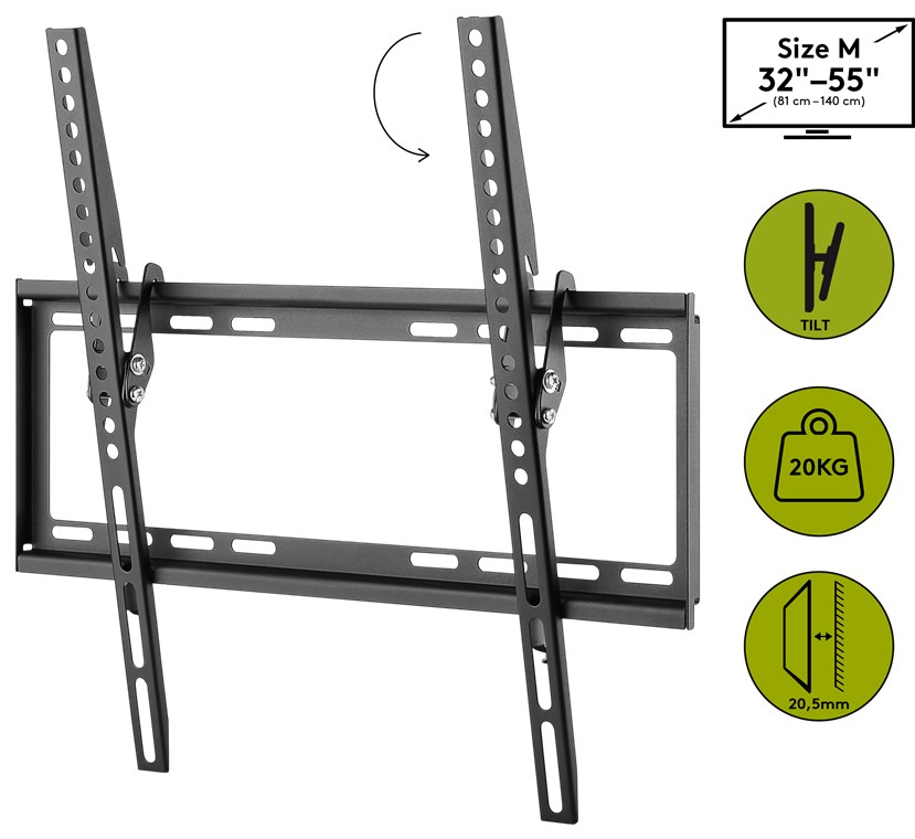 Basic TILT (M) TV Wandhalterung VESA Fernseher Halterung 32