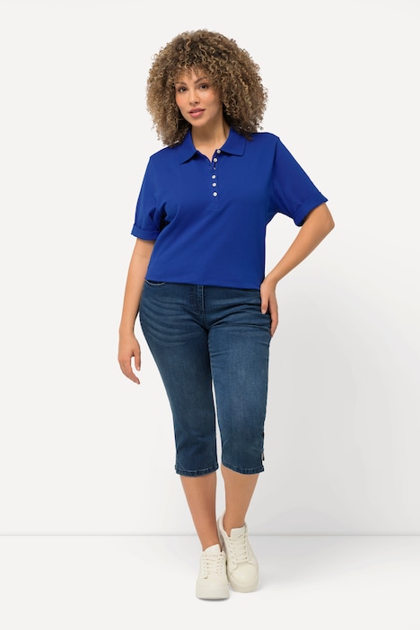 Capri Jeans Sarah, schmale 5-Pocket-Form, Saumschlitz