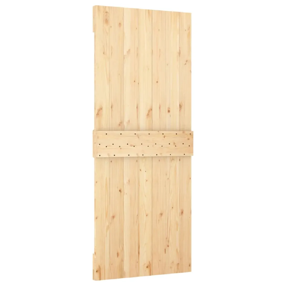 vidaXL Porte coulissante en pin massif - 80x210 cm