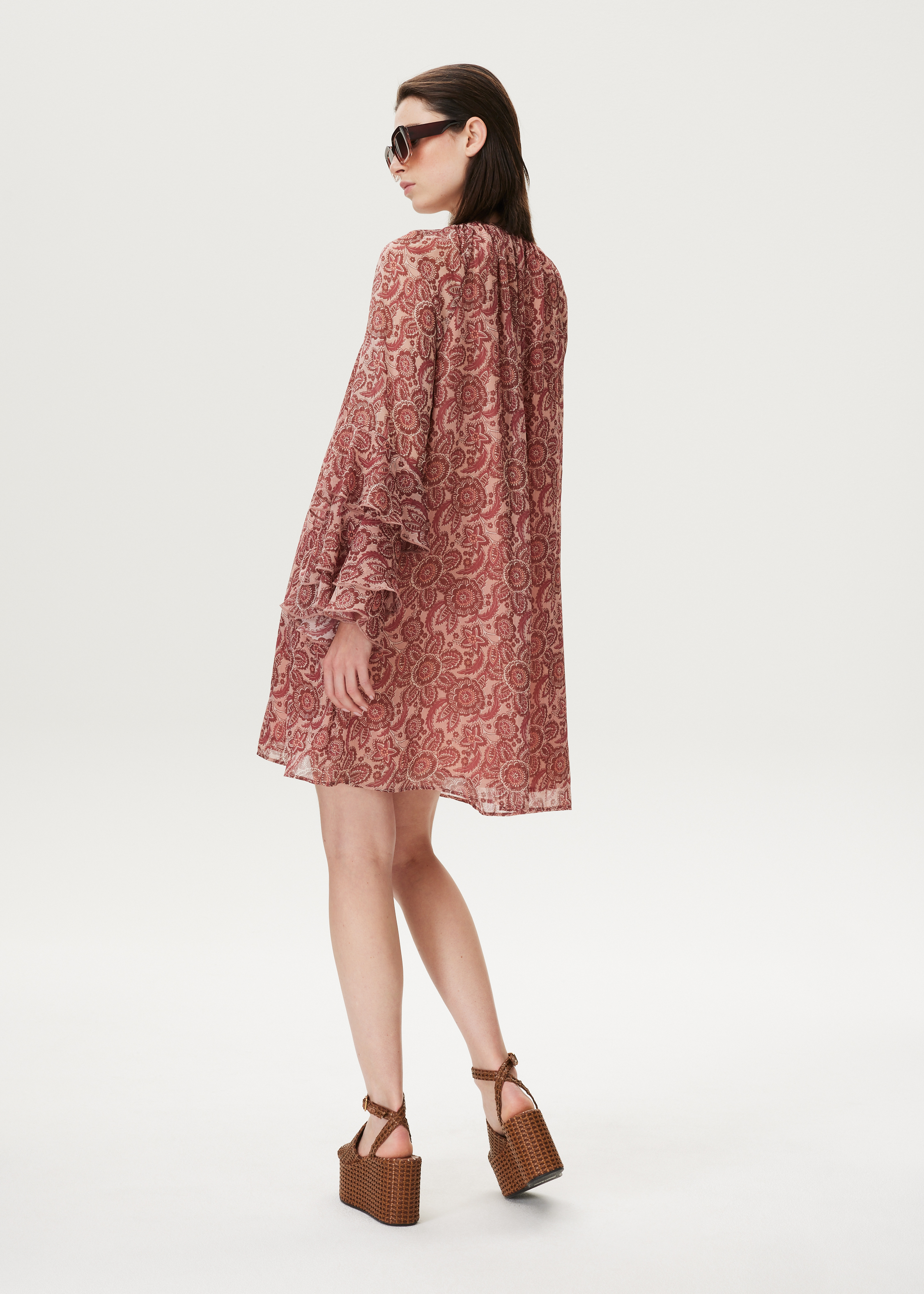 Jurk met boho bloemenprint