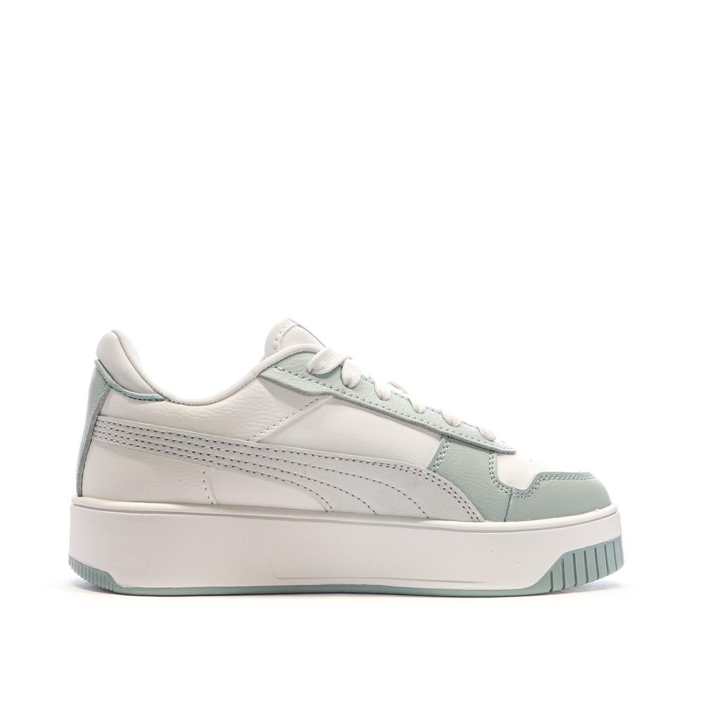 Puma Baskets Blanc/Gris/Vert Femme Puma Carina