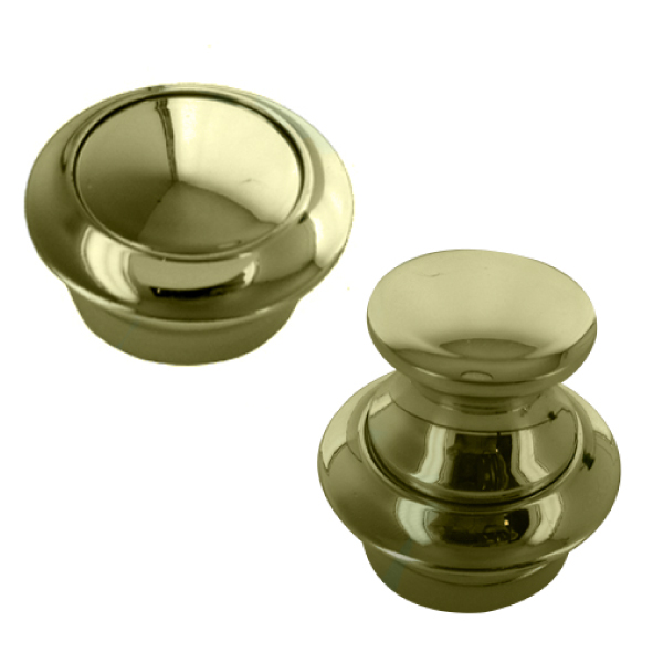 Bouton et rosace dorée