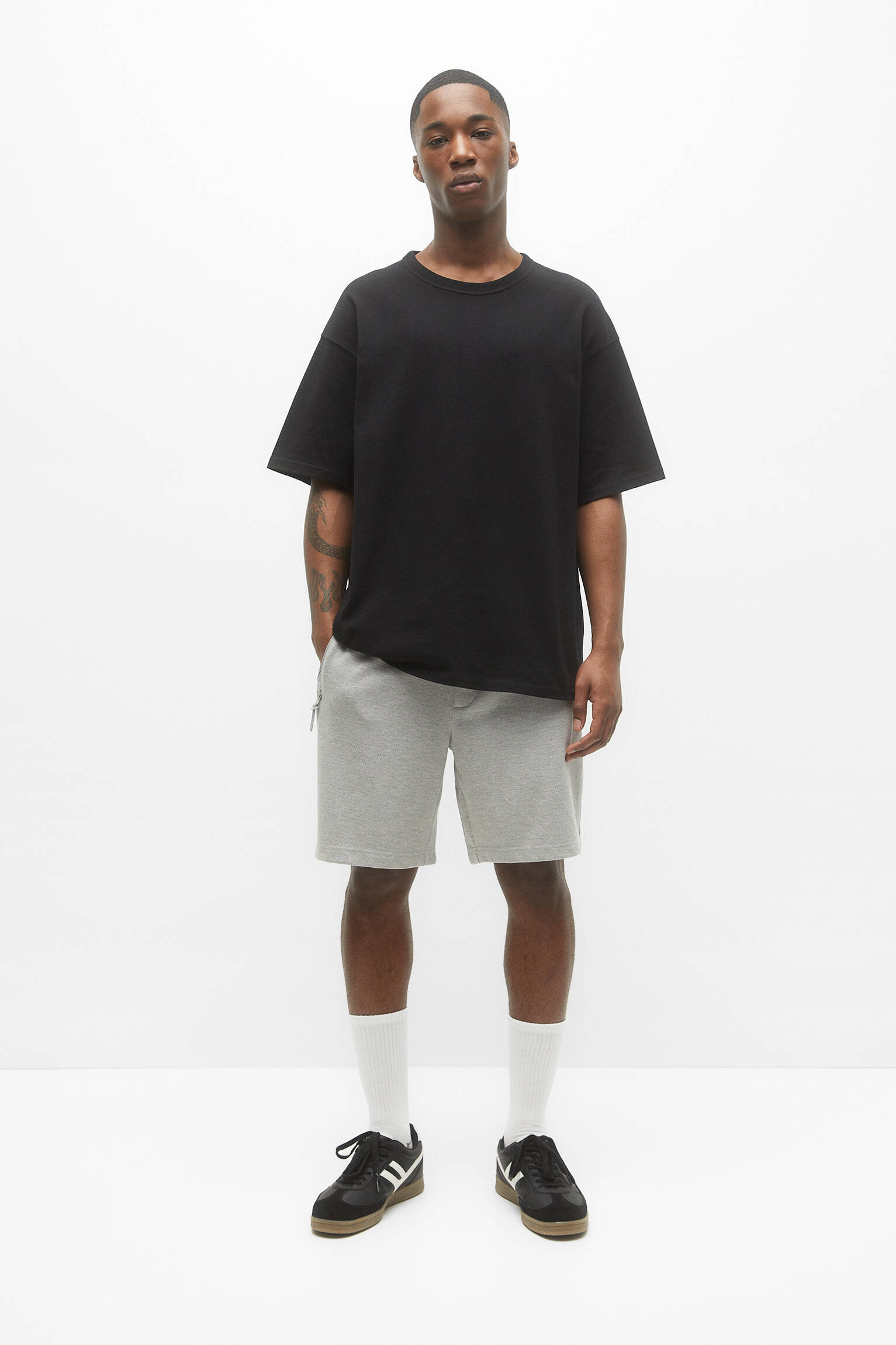 BERMUDA JOGGER TREINO PIQUÉ - VIGORY GREY