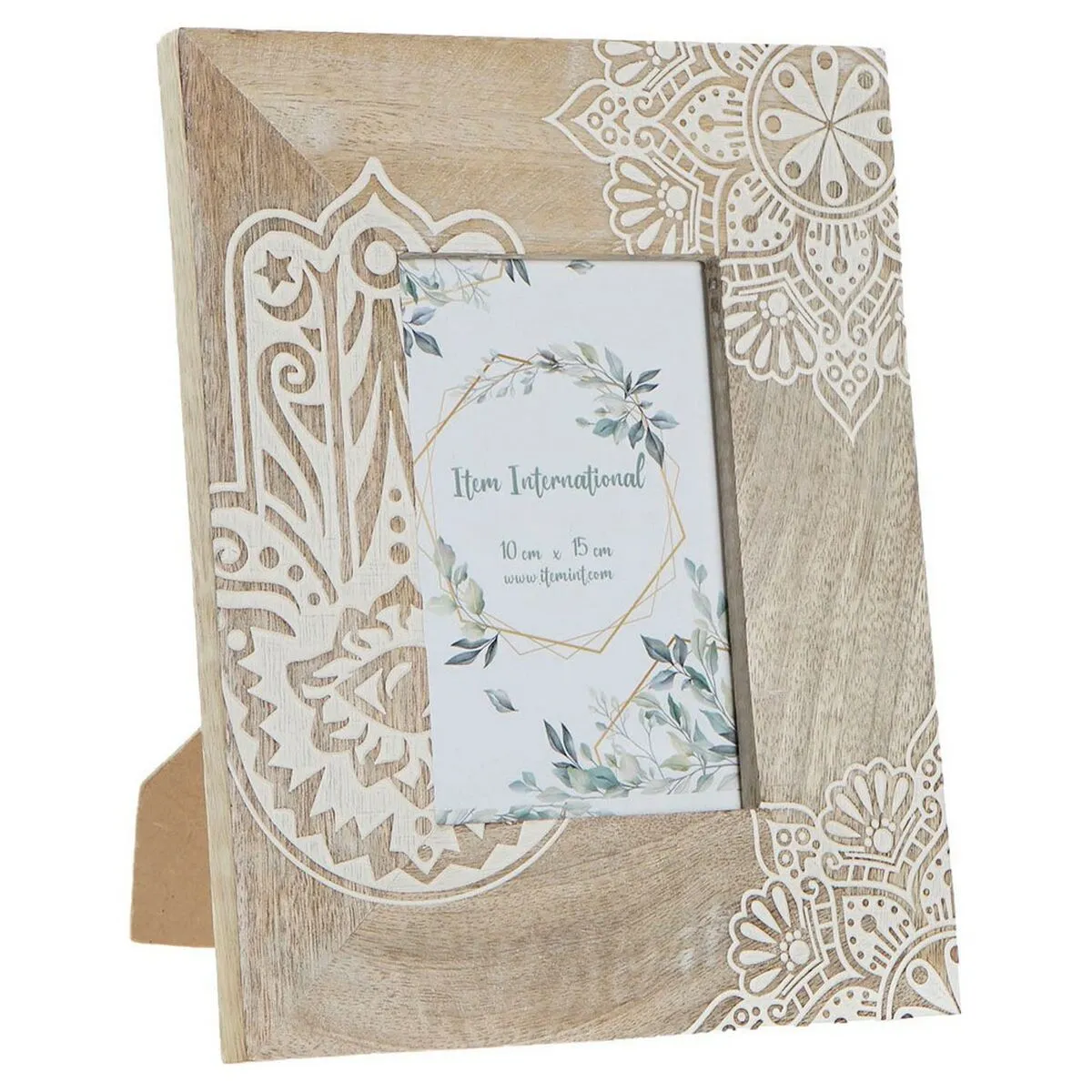 DKD Home Decor Cadre photo marron bois de manguier