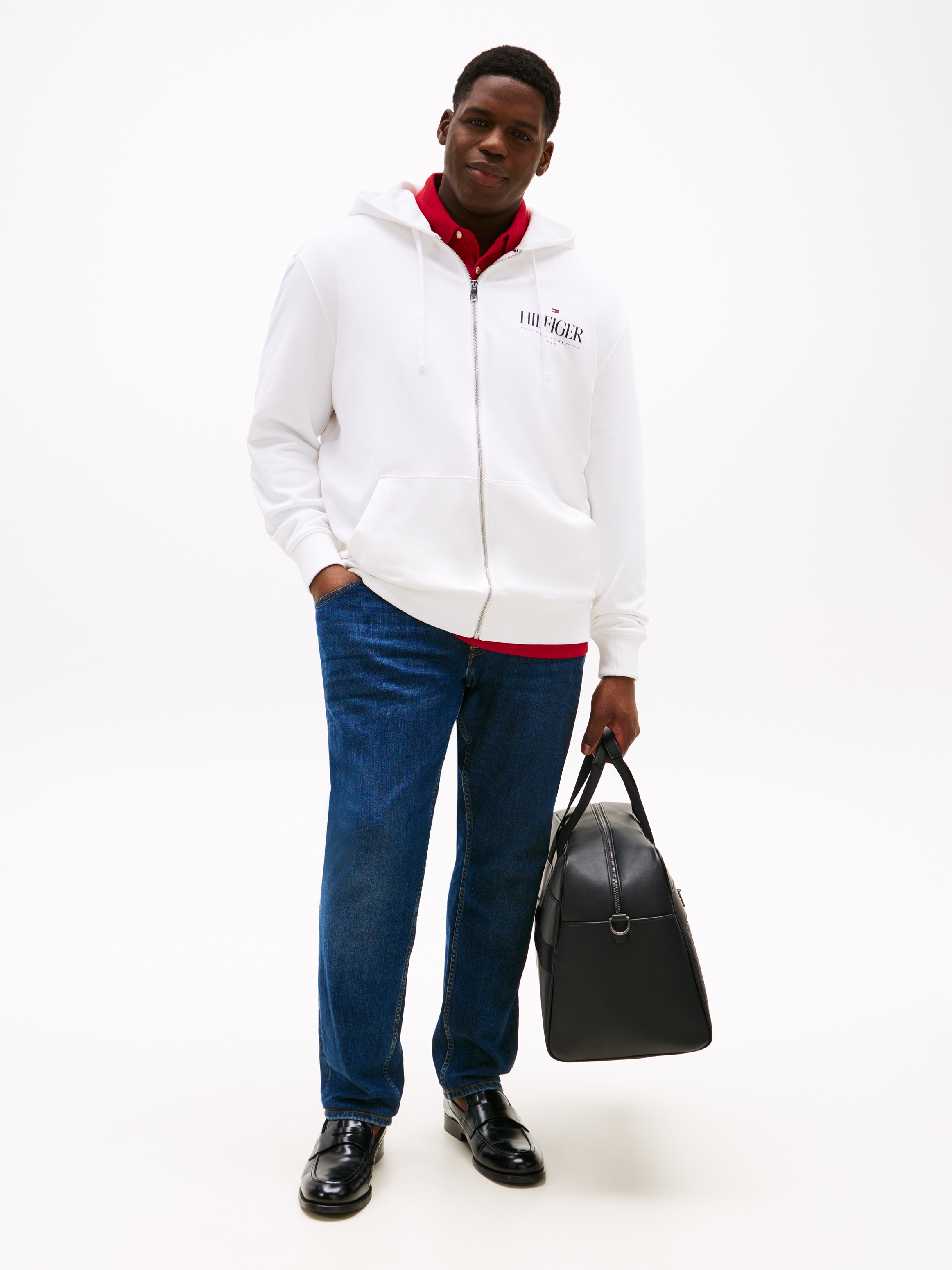 Tommy Hilfiger Big & Tall Kapuzensweatjacke »BT-HILFIGER STACKED HOODED ZIP-B«, Grosse Grössen