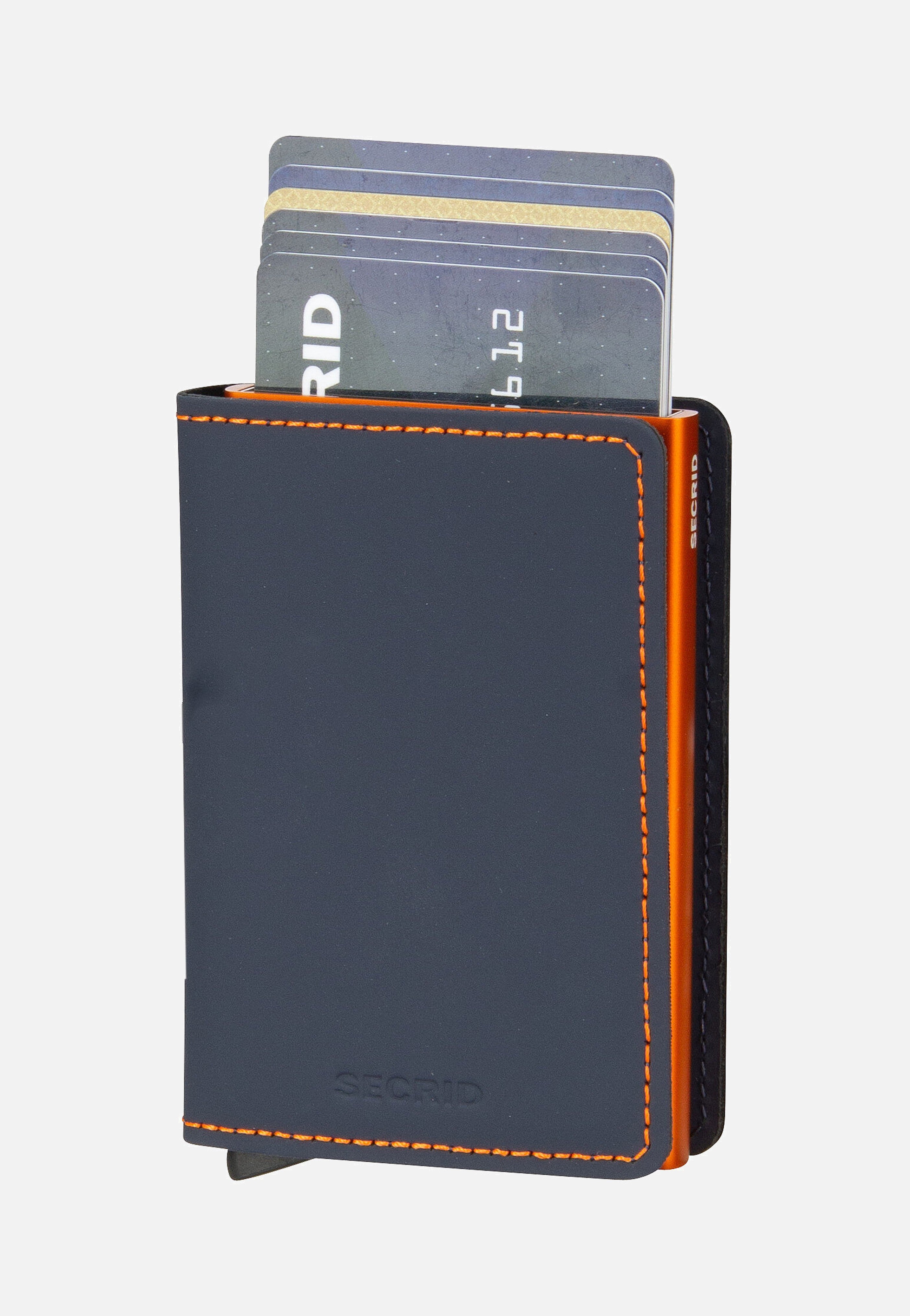 Slimwallet Matte Night Blue-Orange - Portemonnaie