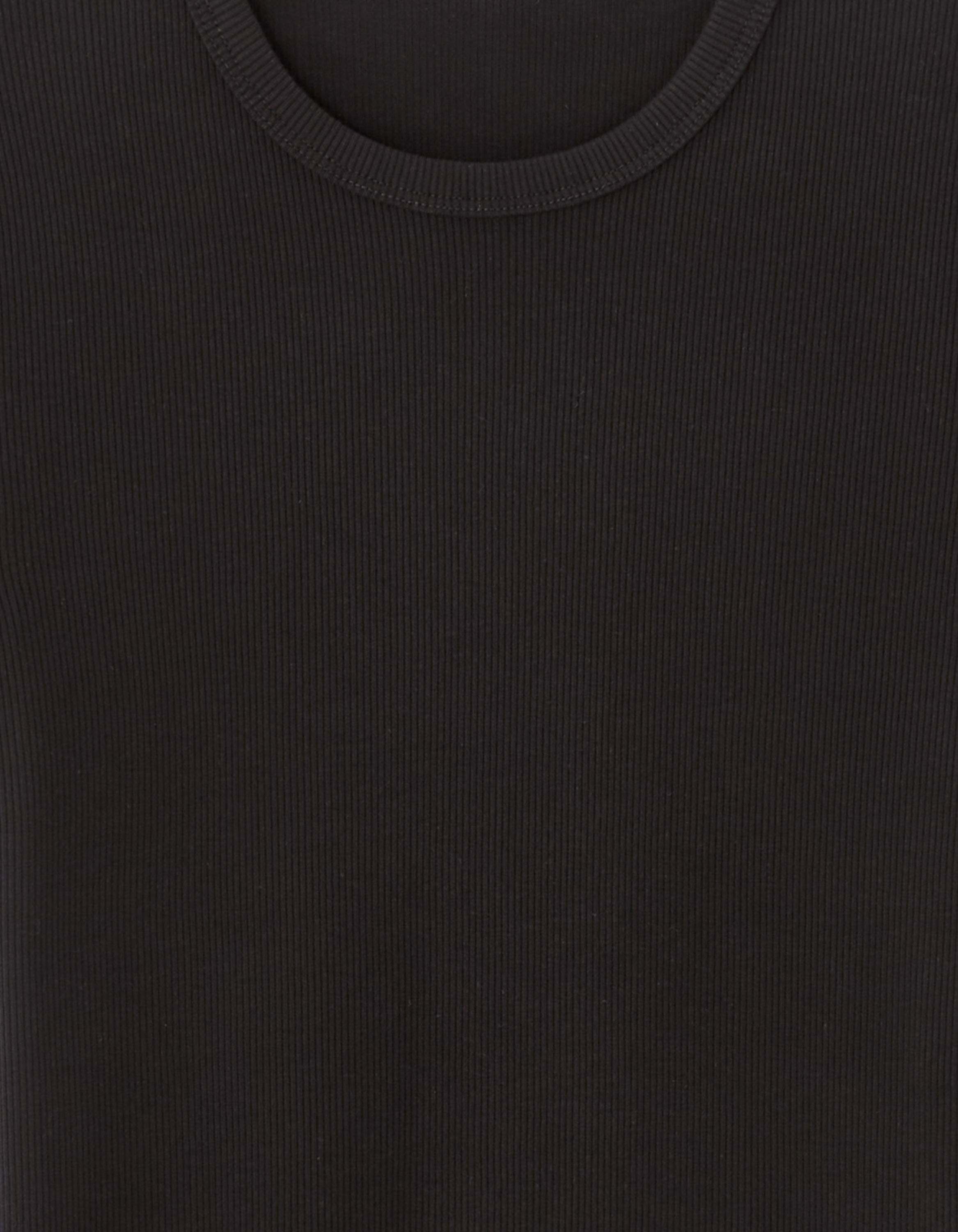 T-shirt côtelé - noir