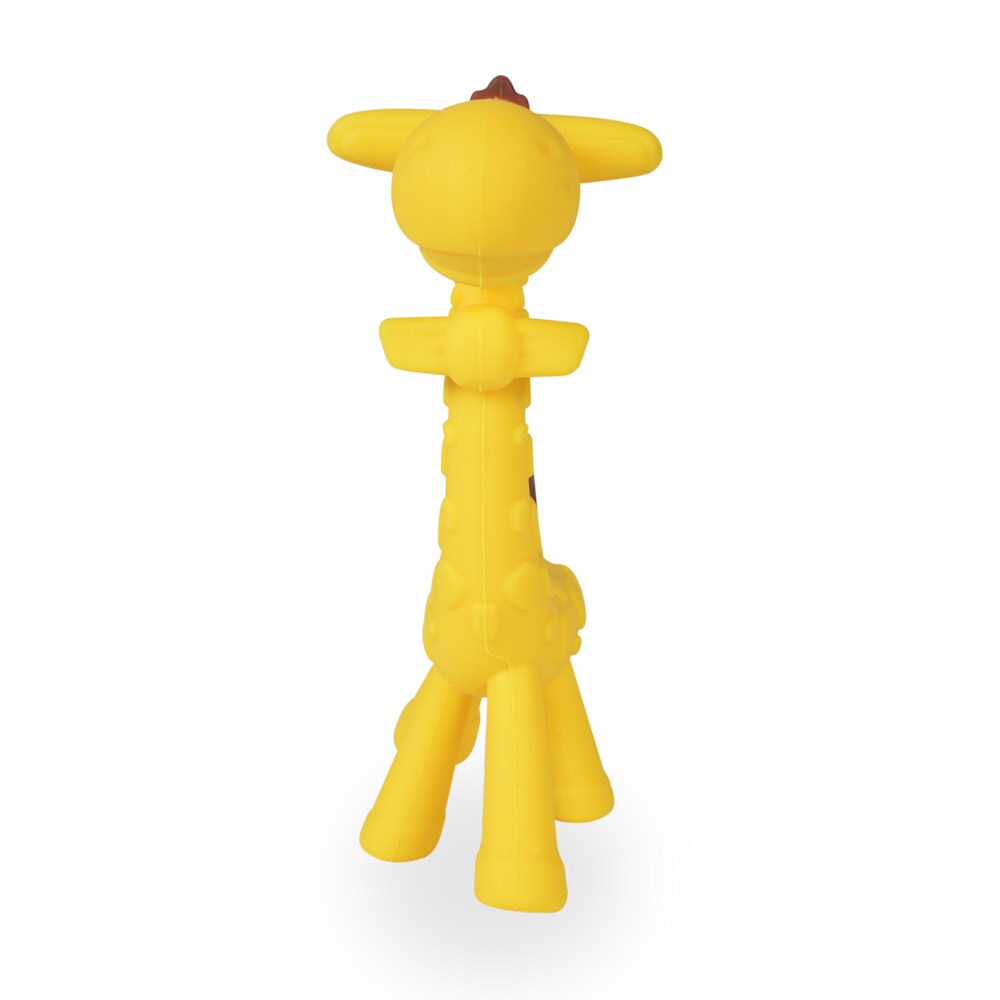Moni Beißring Giraffe K999-512C, Zahnungshilfe, Greifling, Silikon, ab 3 Monaten gelb