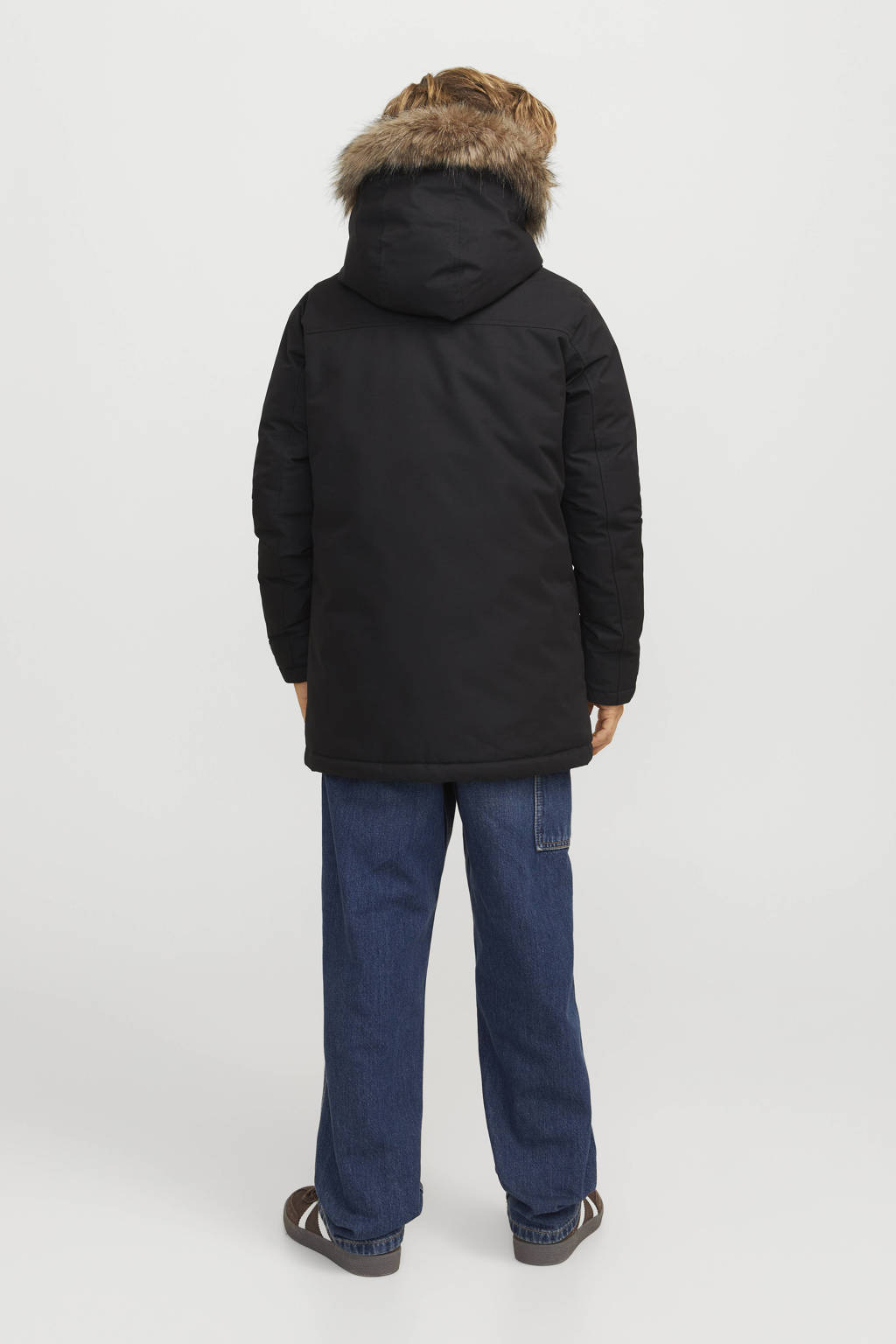 JACK & JONES gewatteerde winterjas zwart