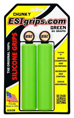 Paire de Grips Esi Chunky 32mm Vert