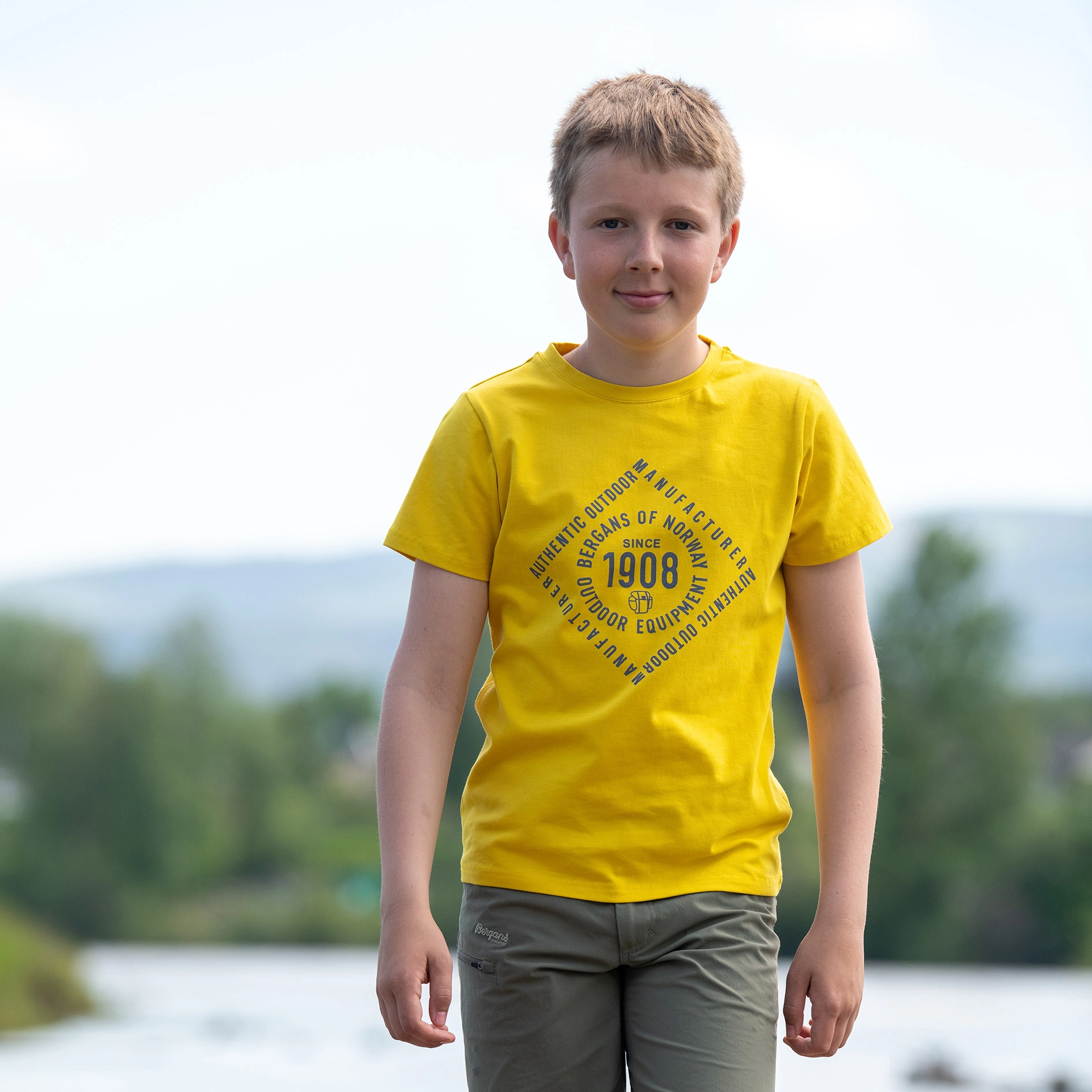Bergans 1908 Youth Tee Waxed Yellow