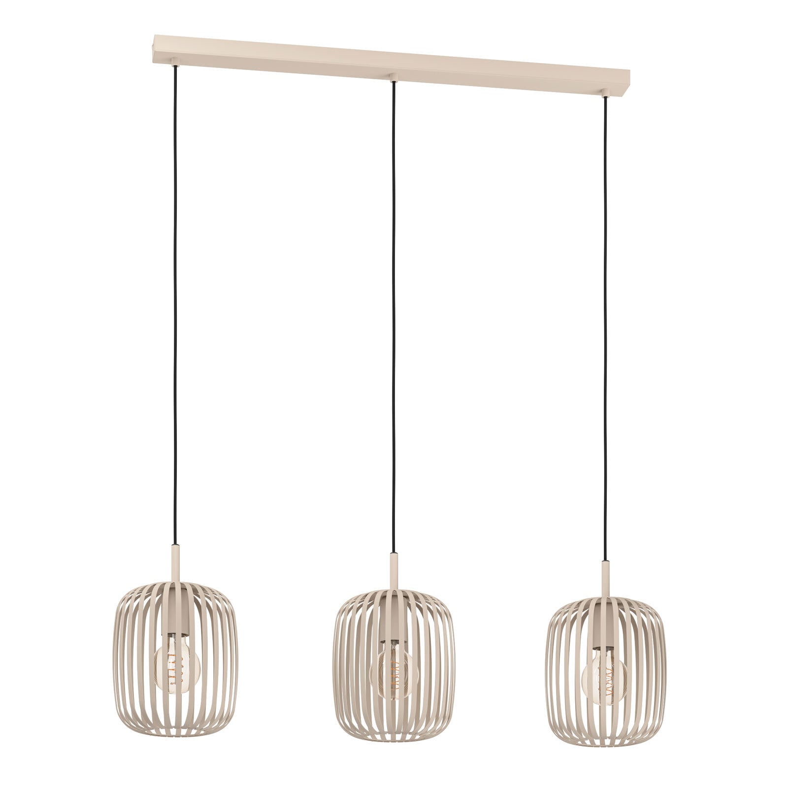 EGLO Retrofit Pendelleuchte ROMAZZINA 3-flg sandfarbig