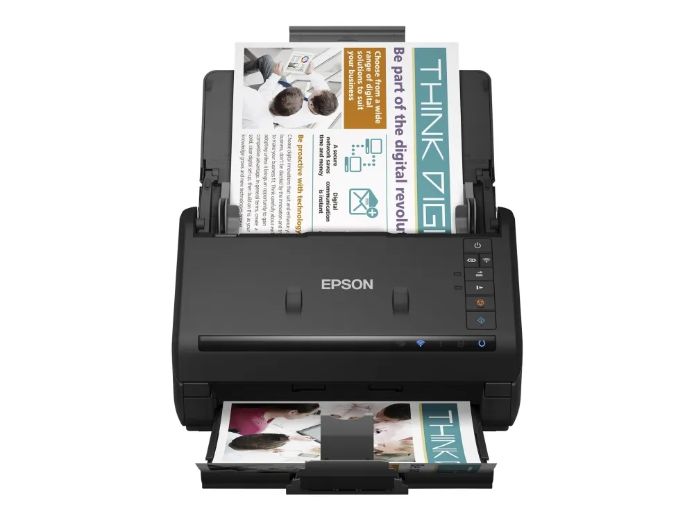 Epson WorkForce ES-500W II - Dokumentscanner - Contact Image Sensor (CIS) - Duplex - 215.9 x 6069 mm - 600 dpi x 600 dpi - op til 35 ppm (mono) / op til 35 ppm (farve) - ADF (100 ark) - op til 4000 scanninger pr. dag - USB 3.0, Wi-Fi(n)