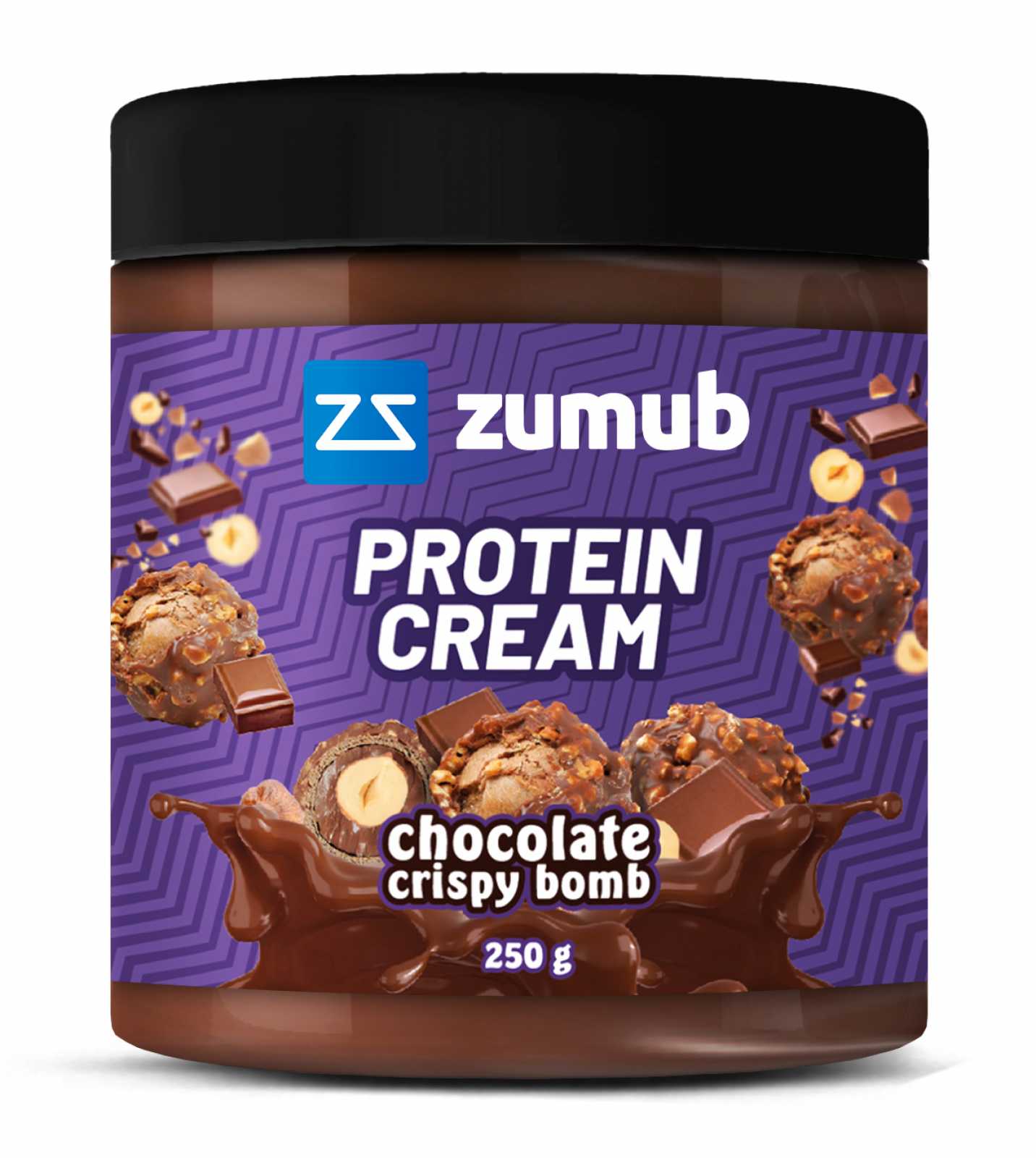 Creme proteico Zumub sabor biscoito americano, 250 gramas