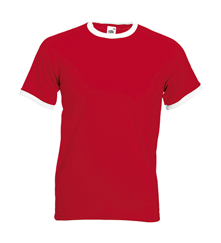 Fruit of the Loom 61-168-0 - T-shirt Contrasté en Coton Belcoro