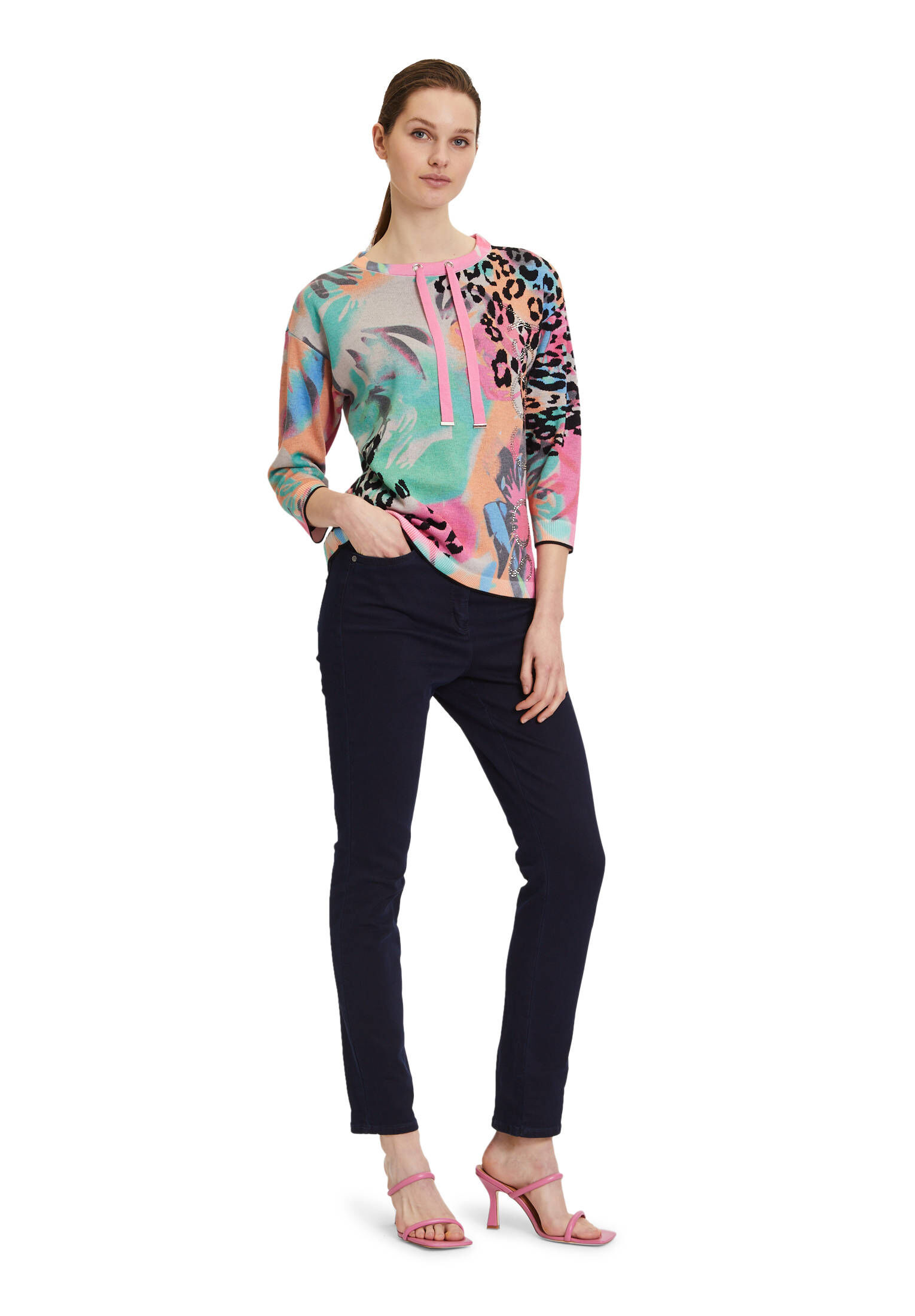 Betty Barclay| Damen Feinstrickpullover mit Leoprint