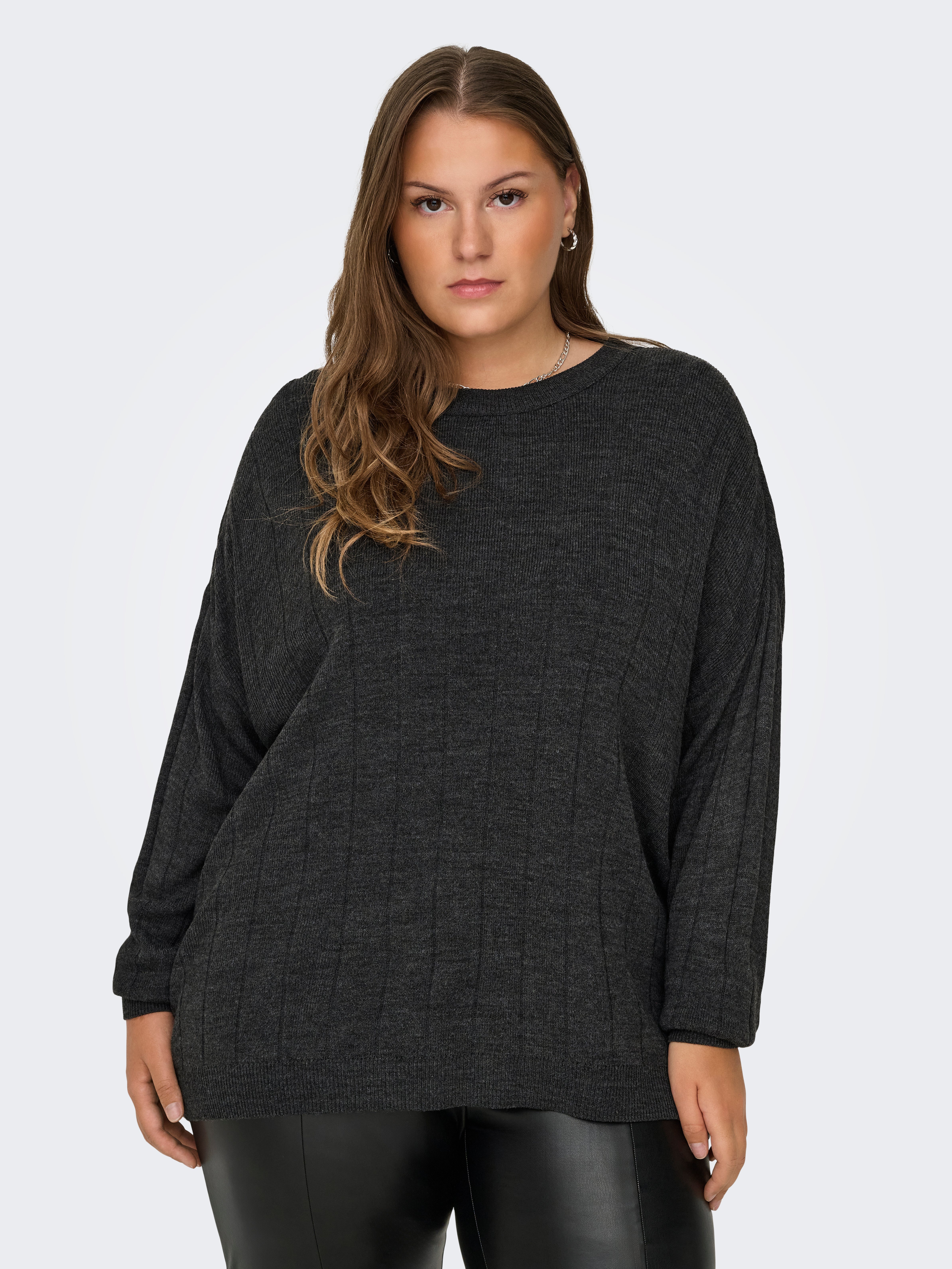 CARTESS Strickpullover Dark Grey Melange