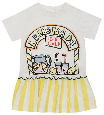 Stella McCartney Kids Kleid - Weiß/Gelb m. Limonade