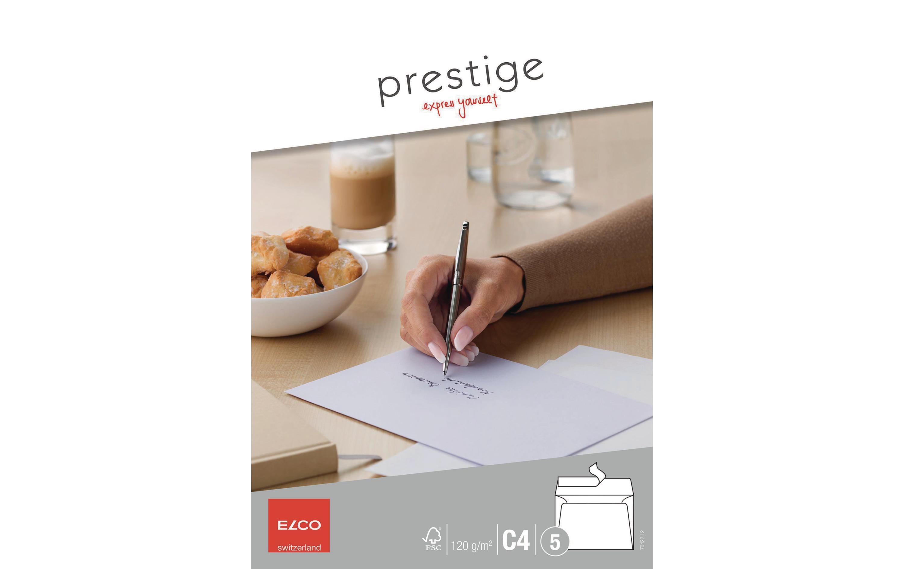 Couvert Prestige C4 ohne Fenster, 5 StückKuvert C4