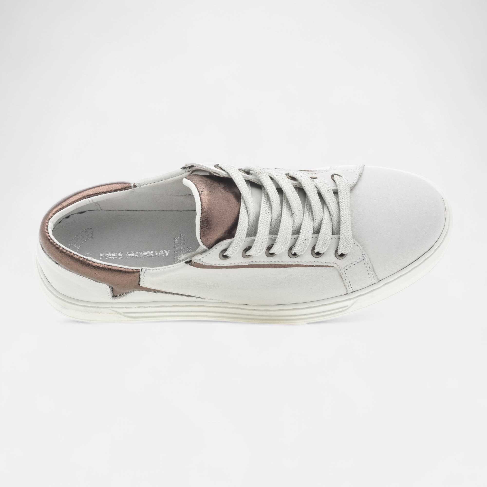 Baskets basses Femme en cuir blanc