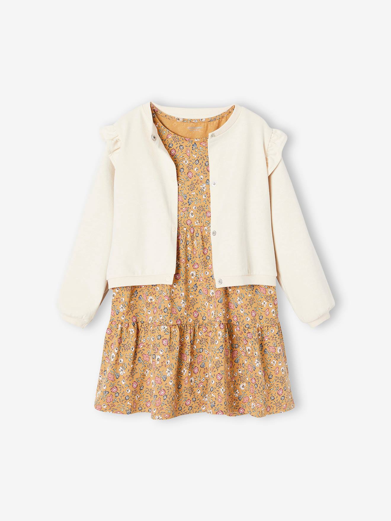 Look da menina: vestido e casaquinho de casaquinho com babados em tons pastel
