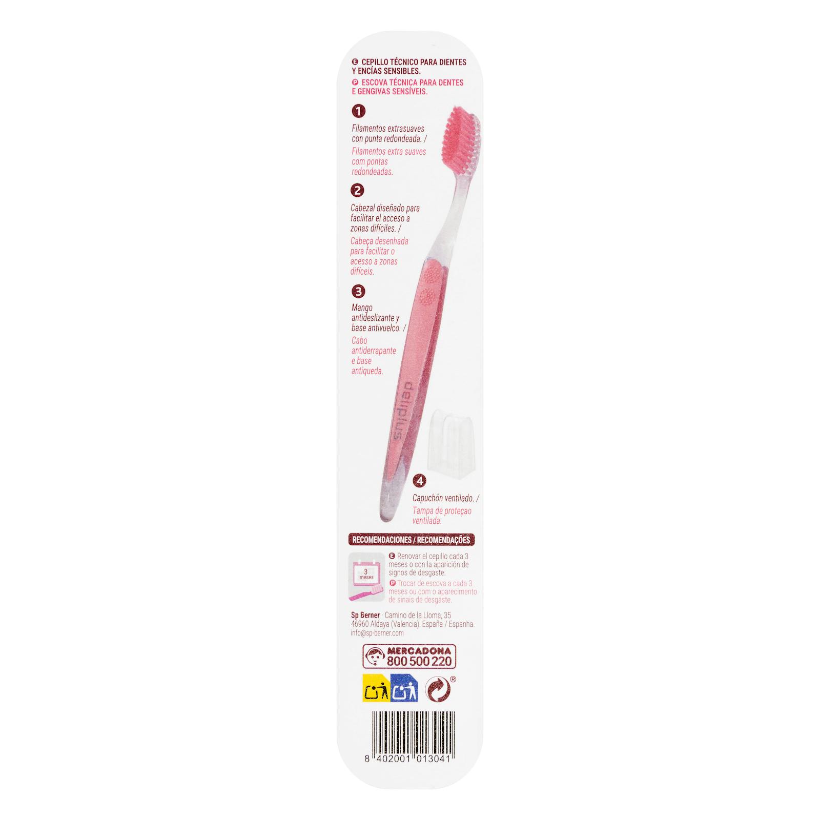 Brosse à dents Deliplus Sensitive pour gencives et dents sensibles