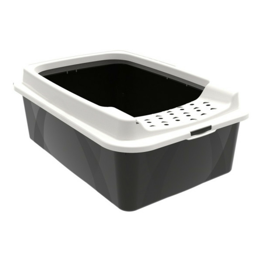 Bac à litière pour chats bonnie eco blanc/noir