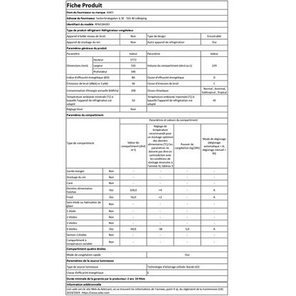 Réfrigérateur congélateur en bas Asko RFN31842EI - Encastrable 177 cm