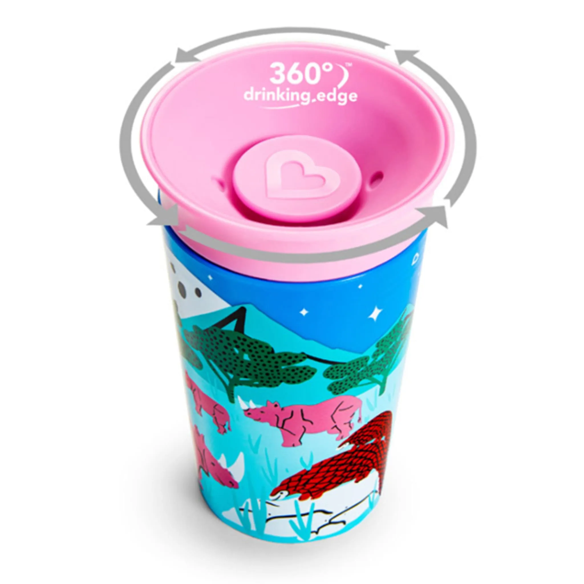 Munchkin Verre Miracle® 360° WildLove 9oz Paquet de 2