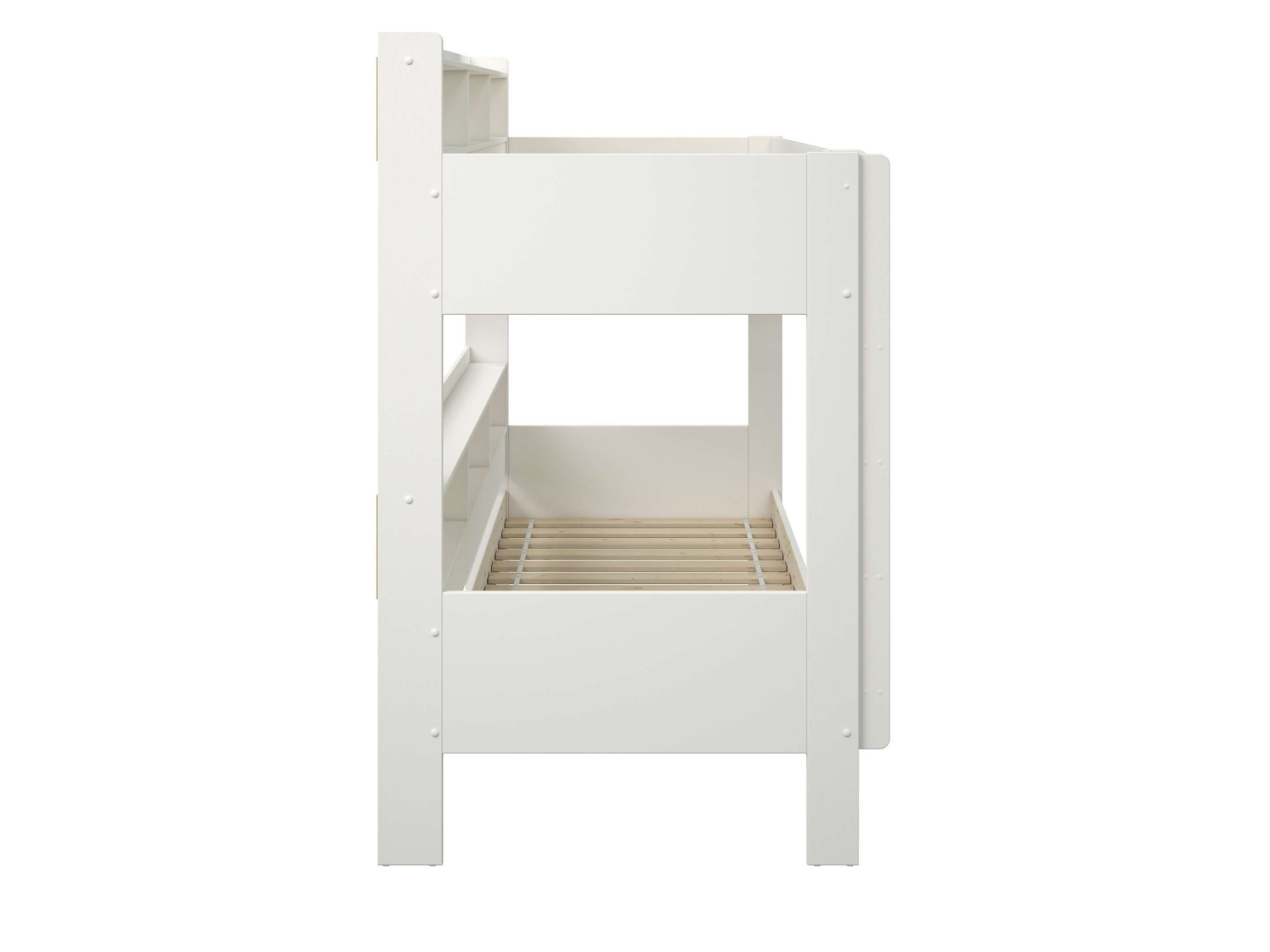 Lüttenhütt Etagenbett »JAIME, TOPSELLER! Stockbett, mit Regalen, Schublade optional« ca. 186x115x204 Höhe/Breite/Länge,  FSC® zertifiziertes Massivholz, viel Stauraum und Abstellfläche