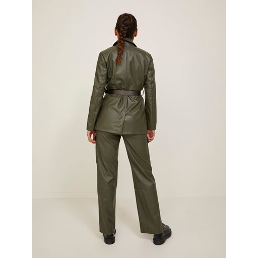 JJXX Kenya Faux Leather Bukser, Beluga, L