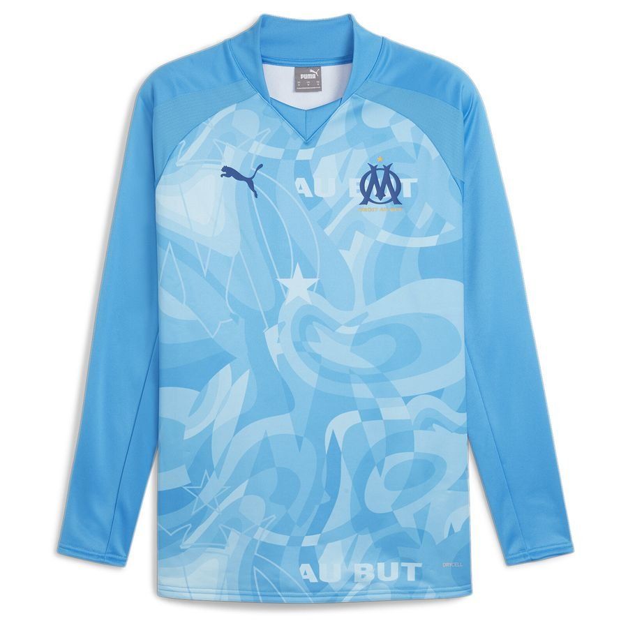 Marseille Sweat Avant-Match - Bleu/Bleu Manches Longues