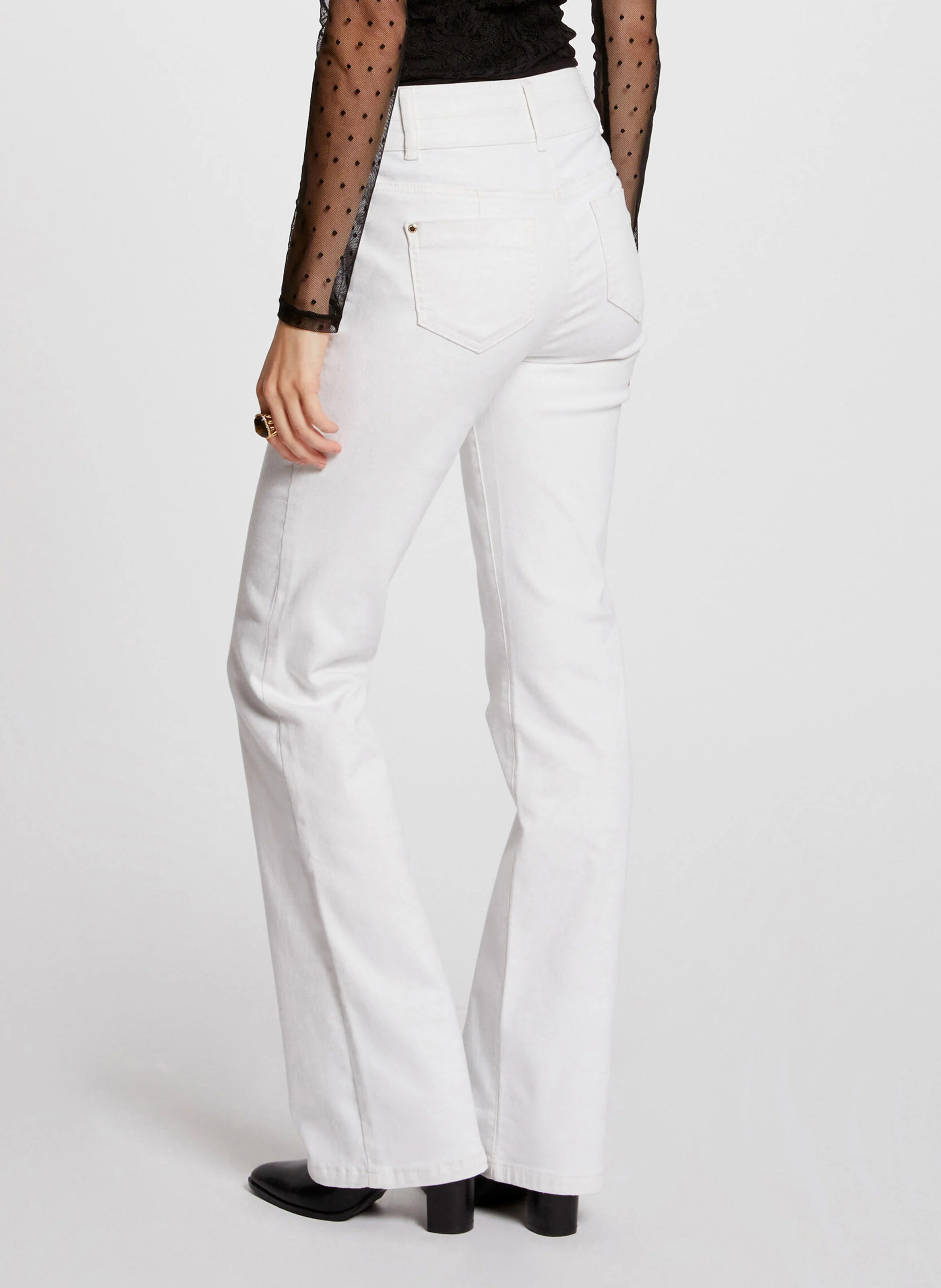 POLENI - Jean bootcut en coton mélangé | Beige