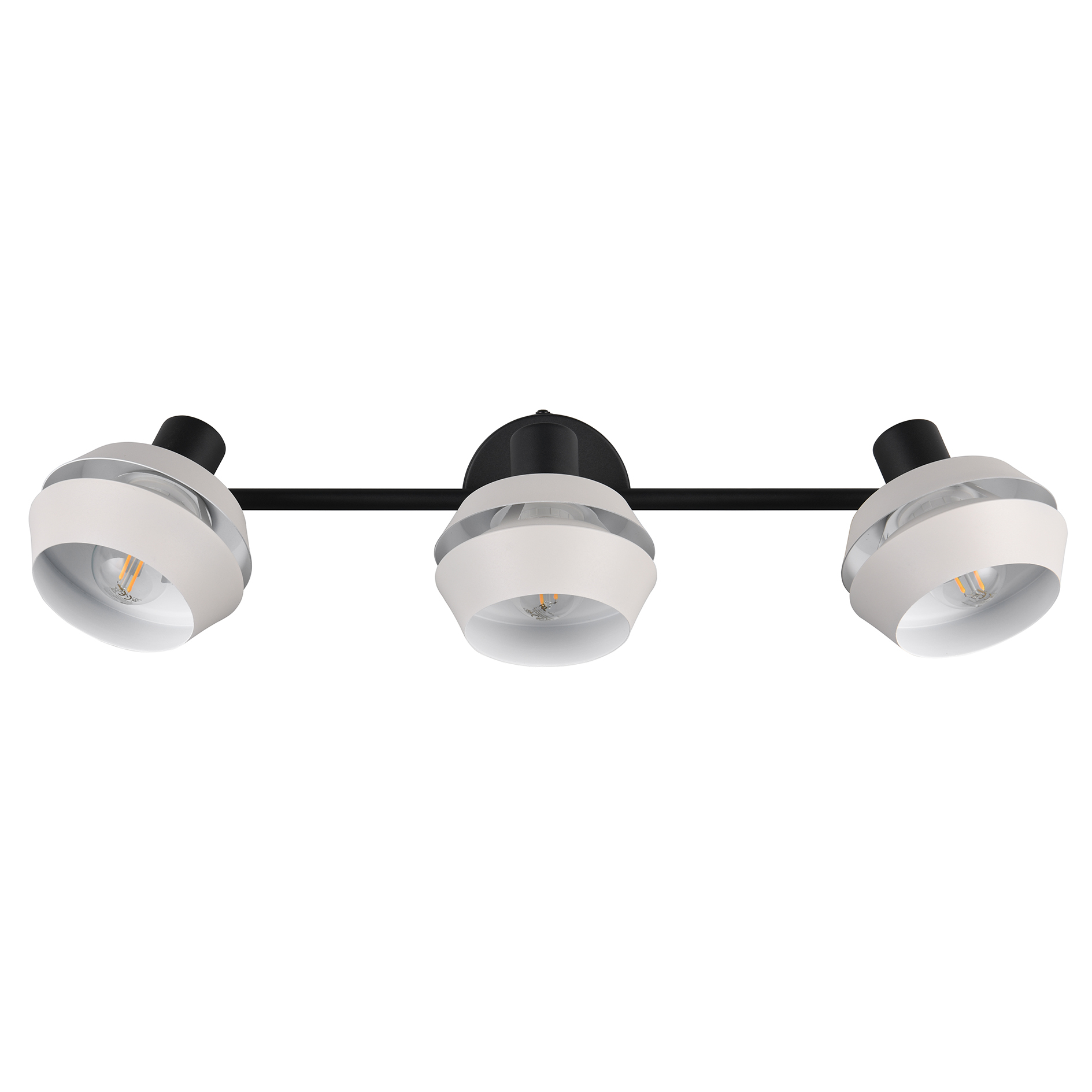 Spotbalken - schwarz matt-warm grey - 3-flammig
