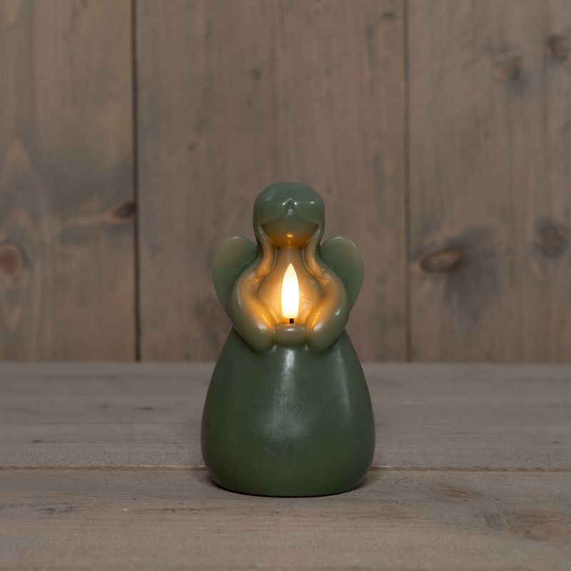 Anna's Collection - Engel - Led Kaars - Jade Groen - Wax - Led 3D Vlam