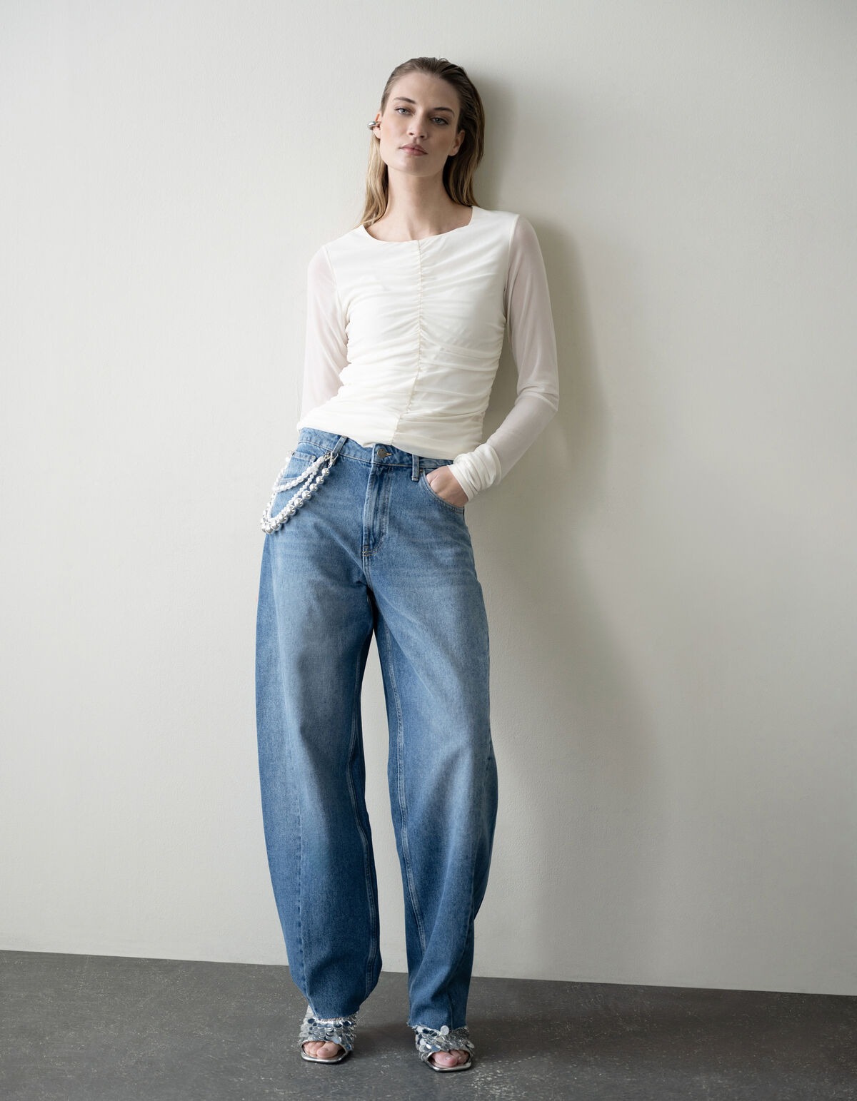 Barrel Fit Jeans Mediumstone