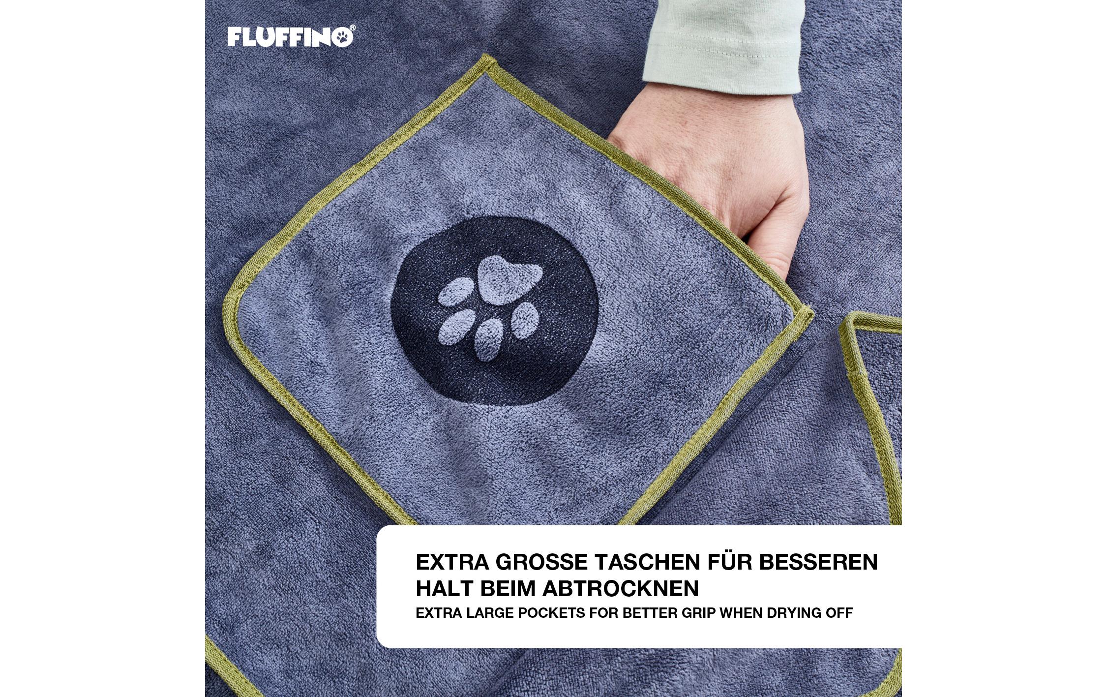Hundehandtuch-Set, Grün / Blau, MMikrofasergewebe-Handtuch