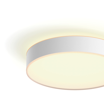 Philips Hue badkamerplafondlamp Devere wit - warm tot koelwit licht 19W - Ø 38 cm - met 1 dimmer switch