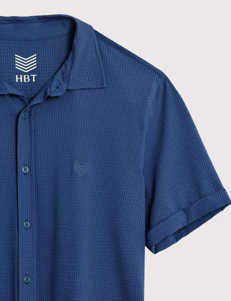 HBT WAFFLE | MARCELLO CHEMISE BLEUE