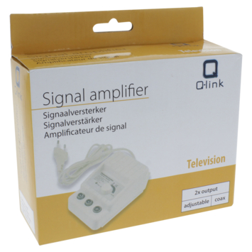 Q-Link signaalversterker 2 uit regelbaar wit