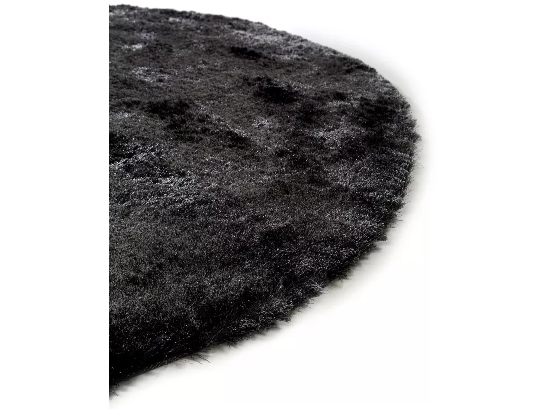 Tapis à poils longs Whisper Anthracite ø 80 cm rond