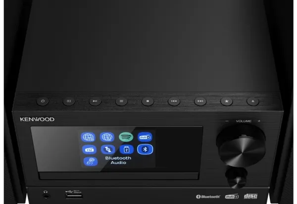 Kenwood M-7000S, Home audio mini system, Sort, 1 diske, 30 W, 2-vejs, 6 ohm (O)