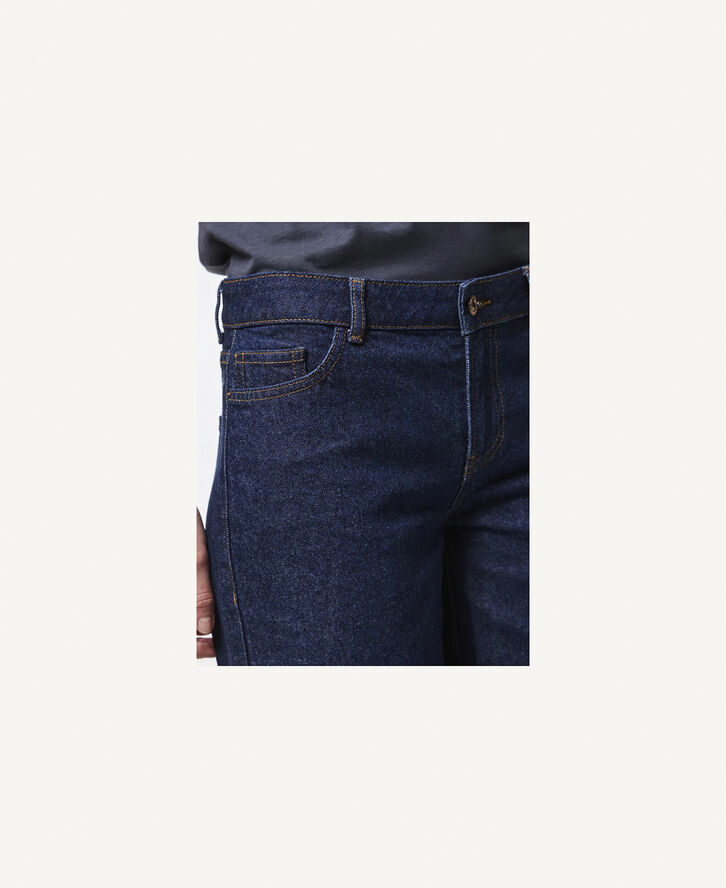 Pieces PCSELMA LW WIDE JEANS RINSE NOOS BC Dark blue denim/rinse