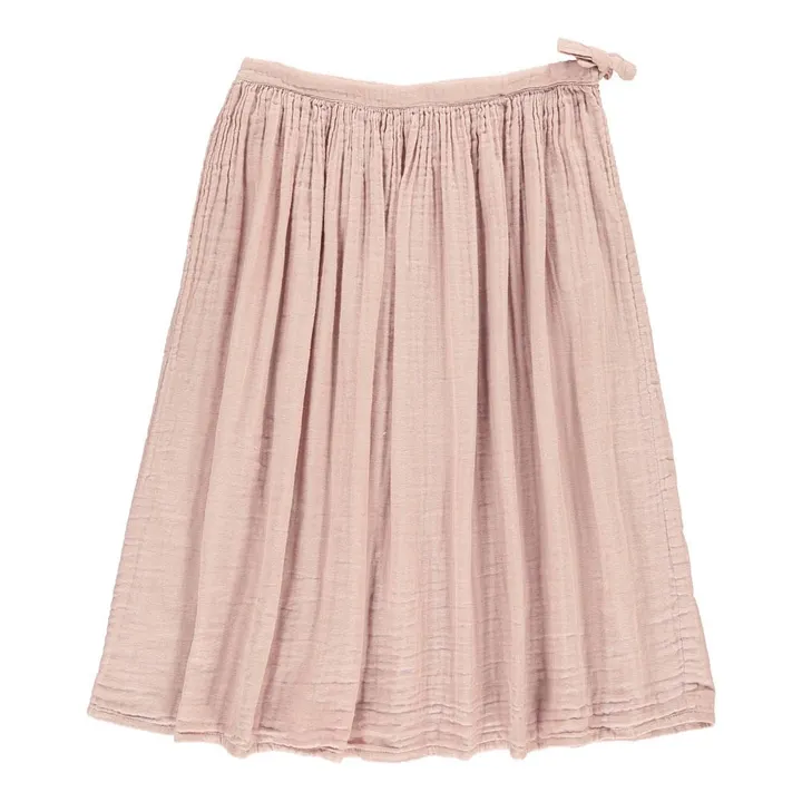 Numero 74 Jupe Longue Coton Bio Ava | Dusty Pink S007