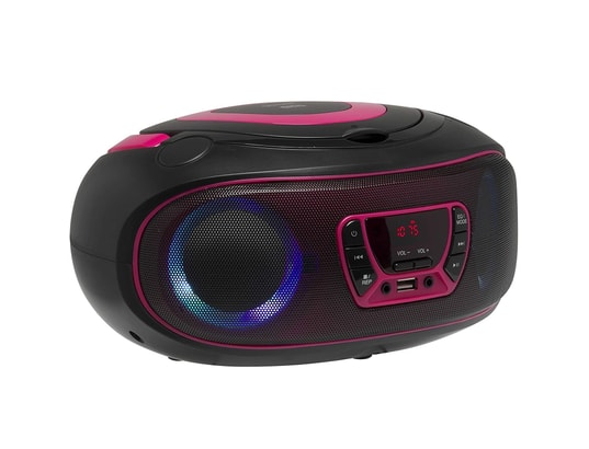 DENVER - Tcl-212bt pink lecteur de cd portable boombox. Radio fm. Blu...