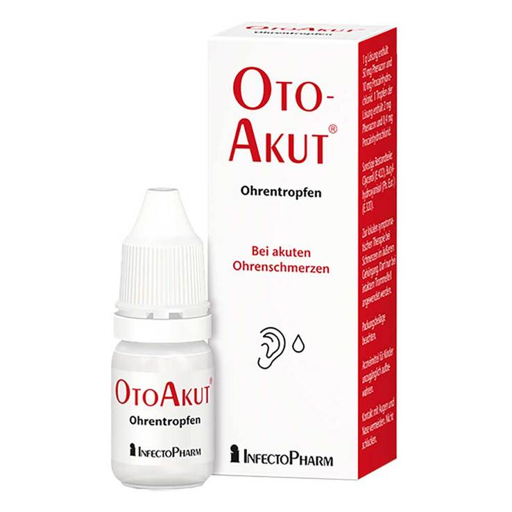 OtoAkut 50 mg/g + 10 mg/g Ohrentropfen Lösung, 10 g