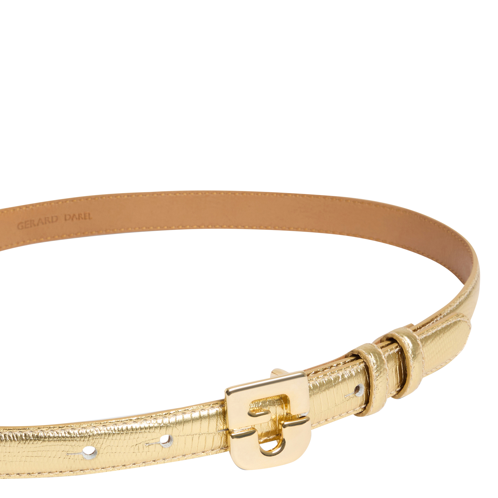LE MINI LAUREN - Ceinture métallisée en cuir | Doré