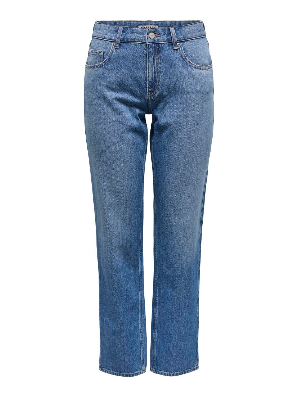 ONLLUMI Mittlere Taille Hohe Taille Jeans Medium Blue Denim