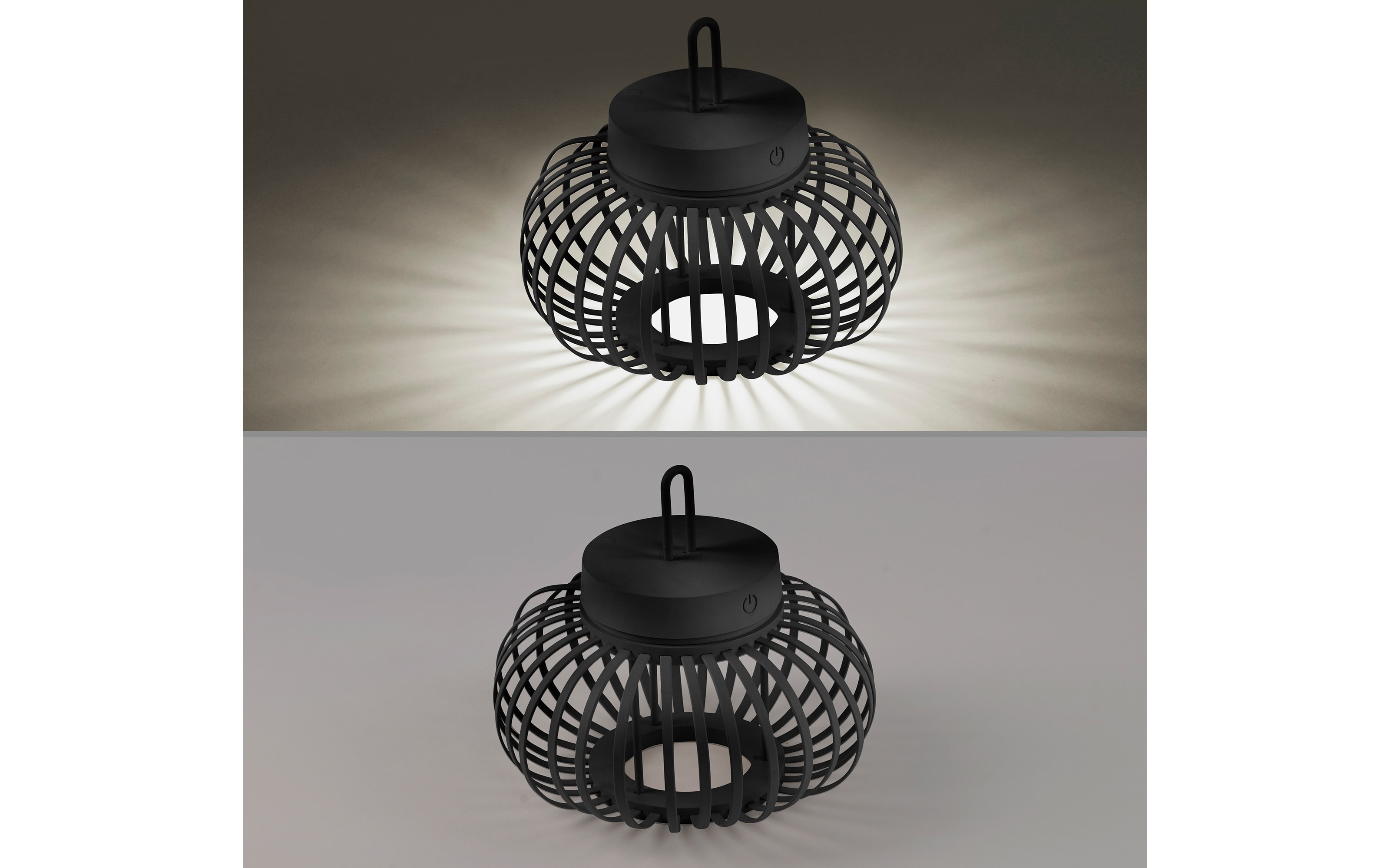 LED-Akkupendelleuchte Akuba, schwarz, 25 cm, inkl. Memoryfunktion