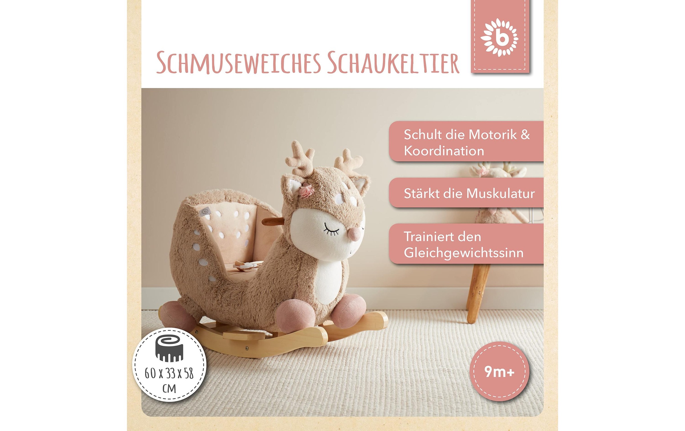BIECO Schaukeltier »Ella« Holzart: Pinie (China)